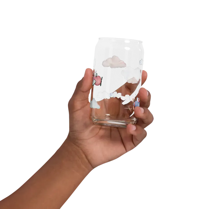 In The Air Glass Can | 16 oz Whimsical Flight Drinkware product image (2)