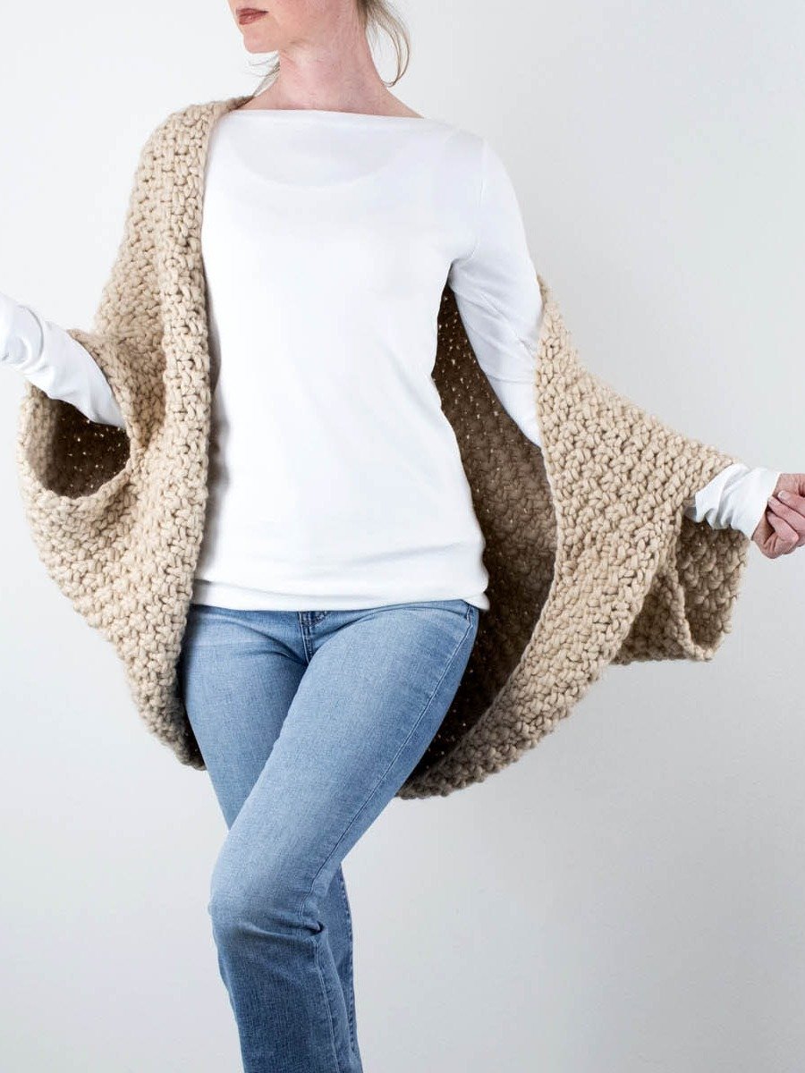 Quick-ish Shrug Sweater Knitting Pattern - Knitcation product image (3)
