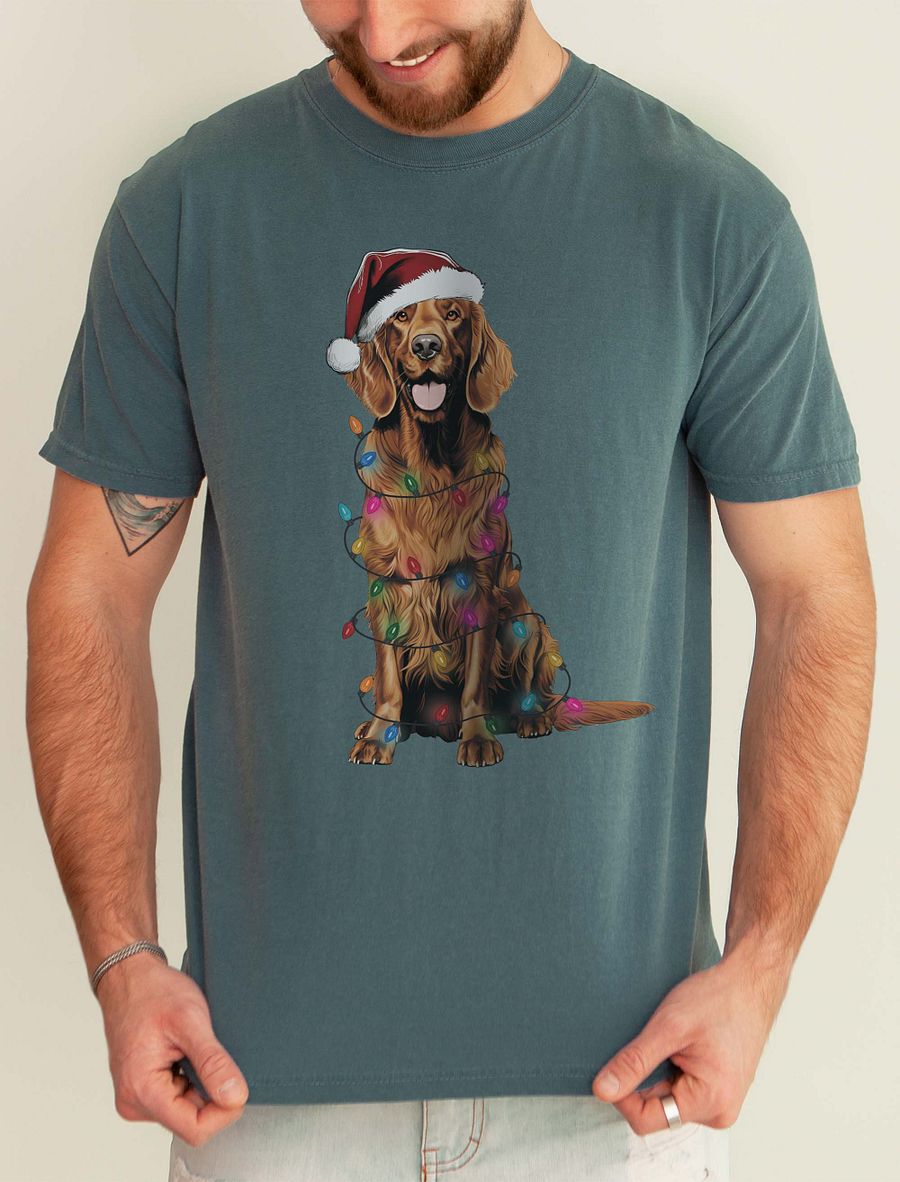 Funny Irish Setter Christmas T-Shirt for Irish Setter Paw-rents product image (1)