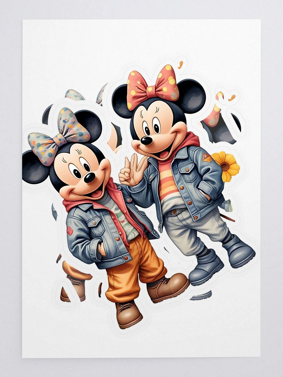 Modern Mickey & Minnie Sticker Sheet product image (3)