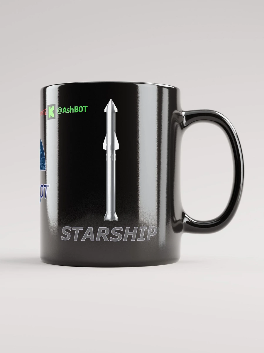 STARSHIP Black Glossy Mug product image (6)