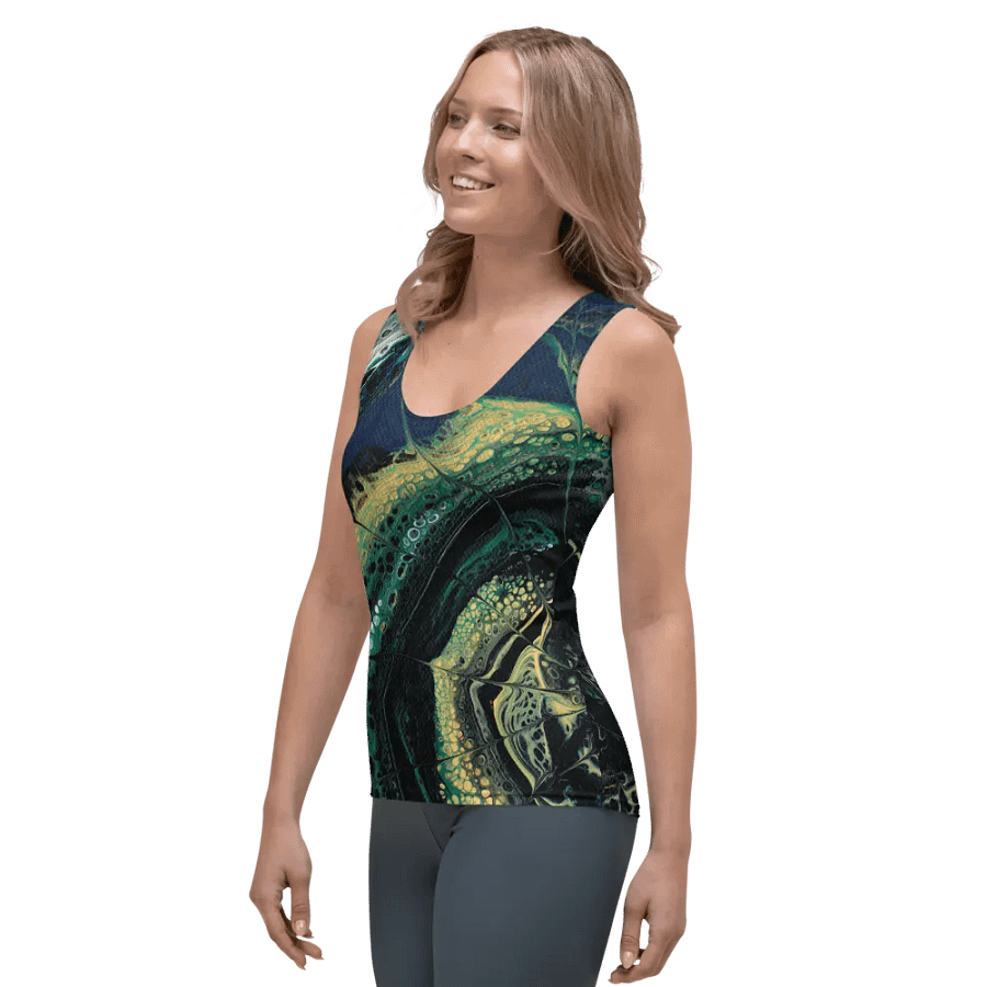 Midnight Halo - Acrylic Ring Pour Tank Top product image (3)