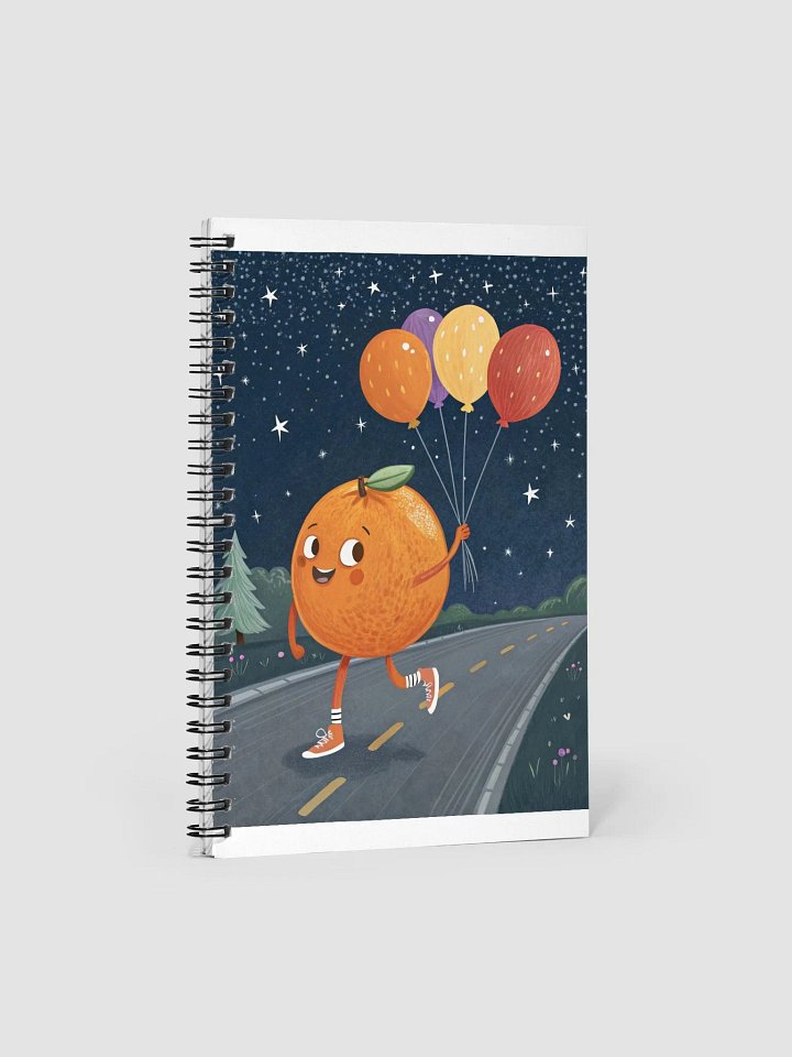 Starry Night Orange Spiral Notebook product image (1)