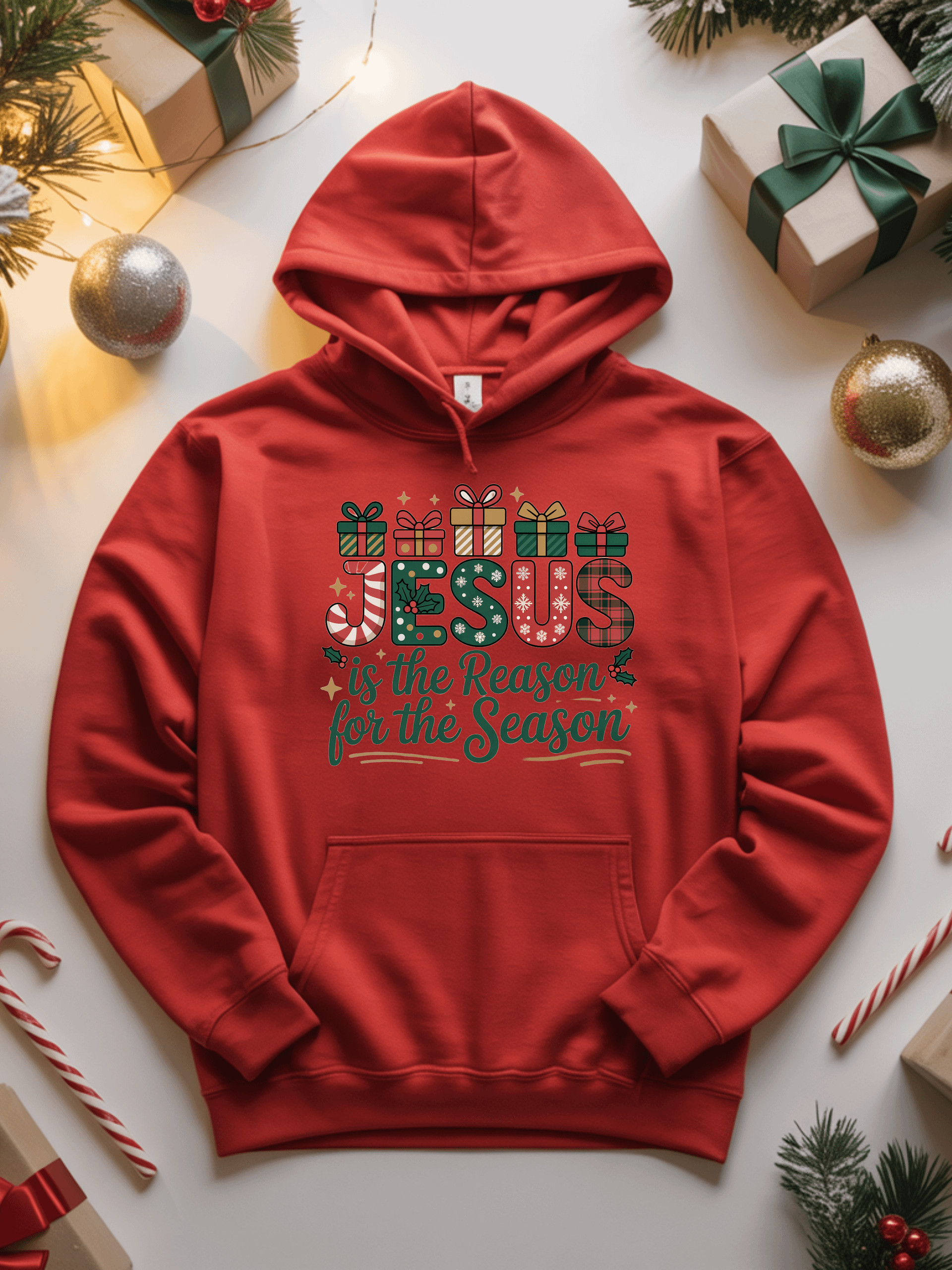Christian Christmas Hoodie Jesus is The Reason For The Season product image (1)