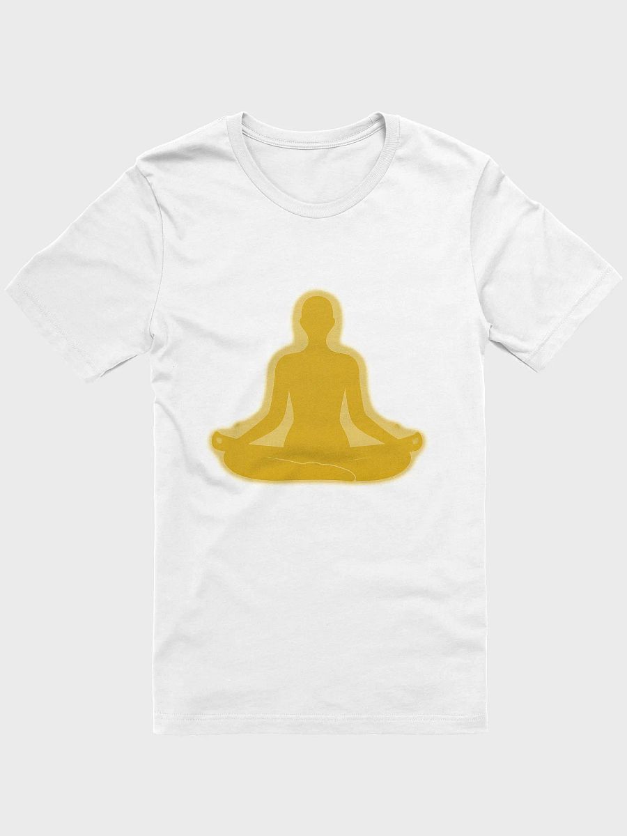 Peace in Practice – Golden Meditation Silhouette Tee | White product image (1)