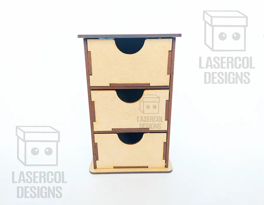 3 Drawers Desk Organizer - Laser Cut Files product image (10)