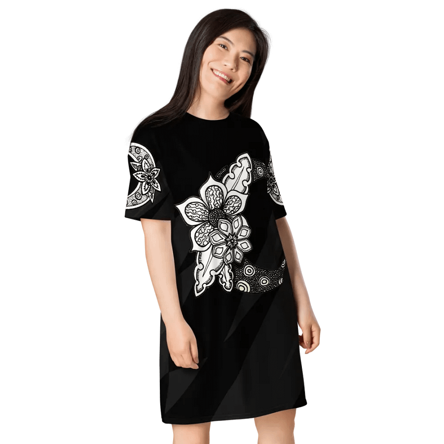 Lunar Blossom All-Over T-Shirt Dress product image (5)