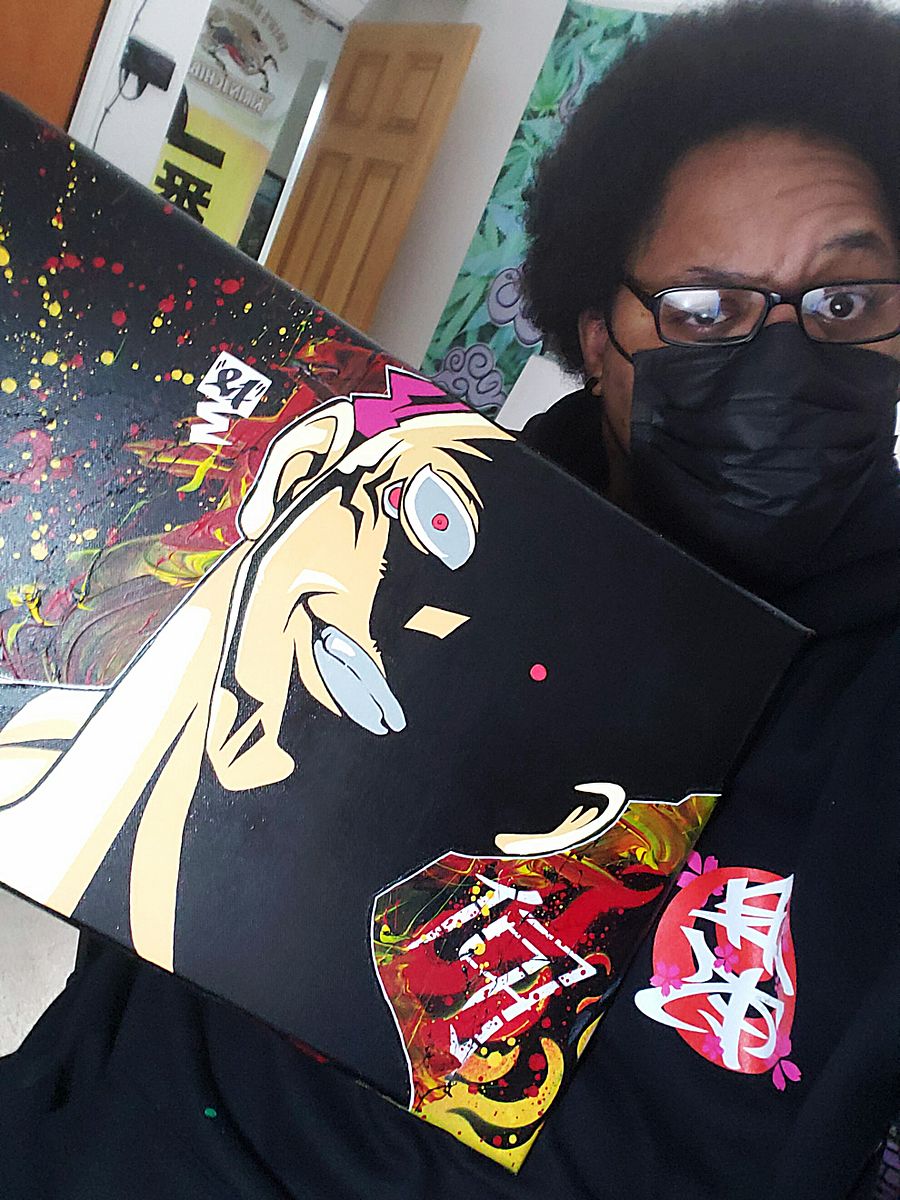 Out Of My Way! ( Wood Panel Canvas Painting ) product image (5)