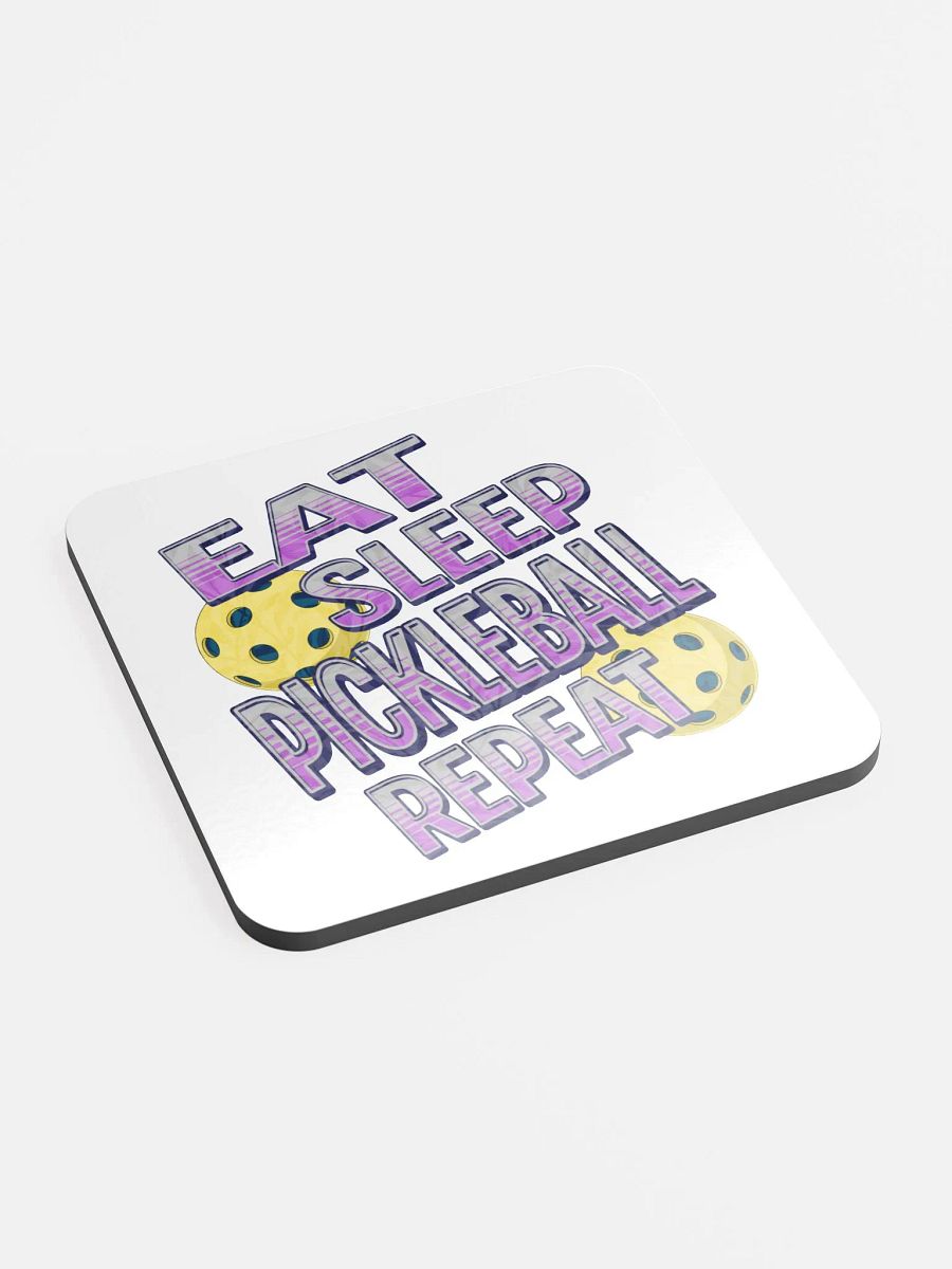 Eat Sleep Pickleball Repeat Angle Passion Cork Coaster product image (2)