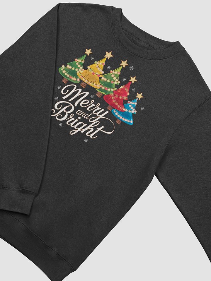 Merry and Bright Christmas Tree Crewneck Sweatshirt product image (2)