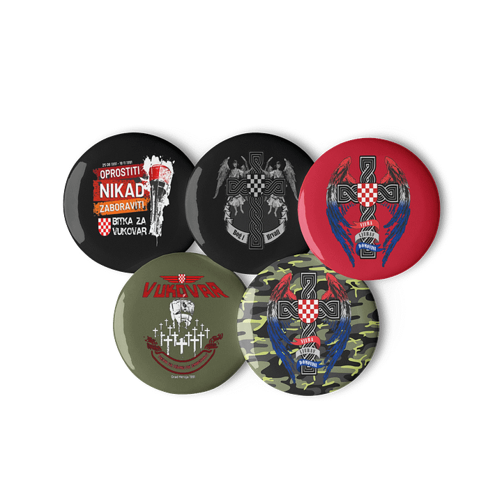Winged Defender Pin Button Set product image (3)