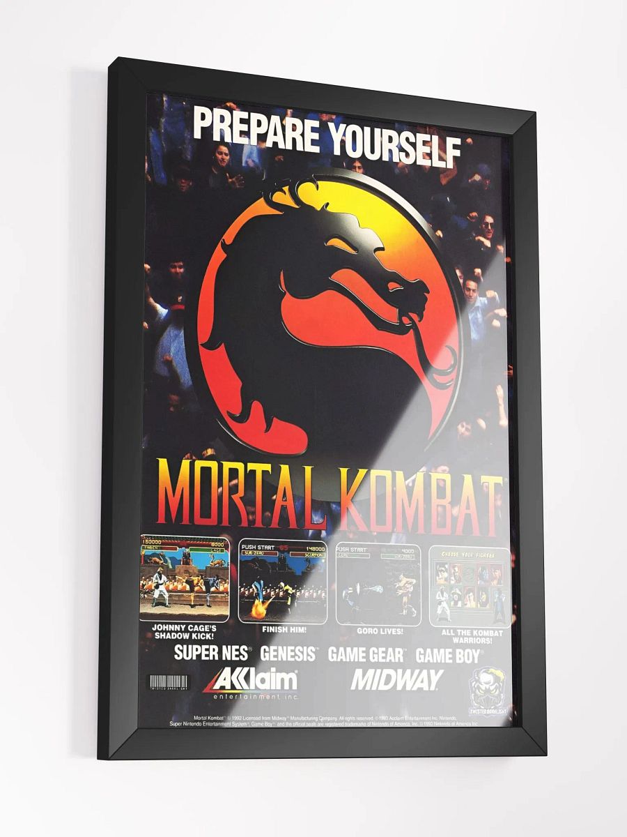 Retro Poster - Mortal Kombat Prepare Yourself advertisement Poster 1992 - Size 12" x 18" product image (4)