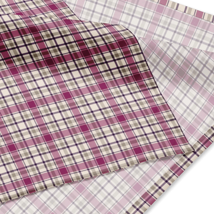 Magenta and Gray Plaid Bandana product image (2)
