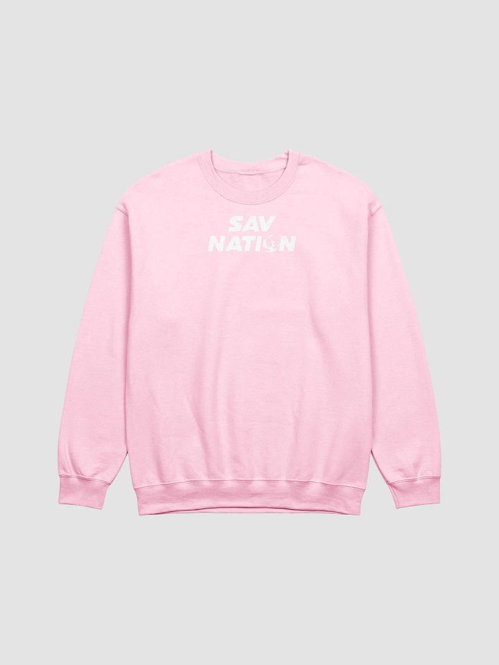 Sav Nation White Logo Gildan Crewneck Sweatshirt product image (18)