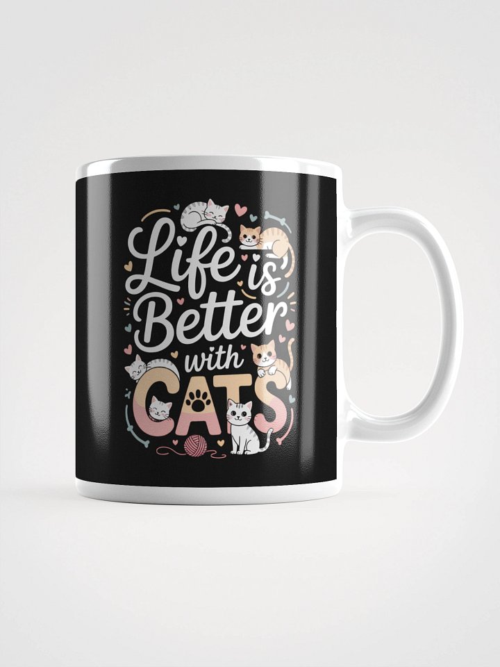 Life Is Better with Cats – Cute Cat Lover Coffee Mug product image (1)