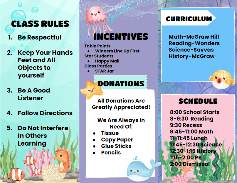 Ocean Back to School Brochure product image (3)