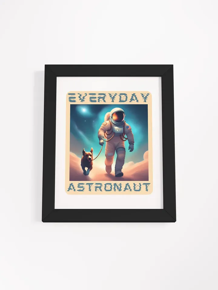 Everyday Astronaut Walking the Dog Framed Poster product image (15)