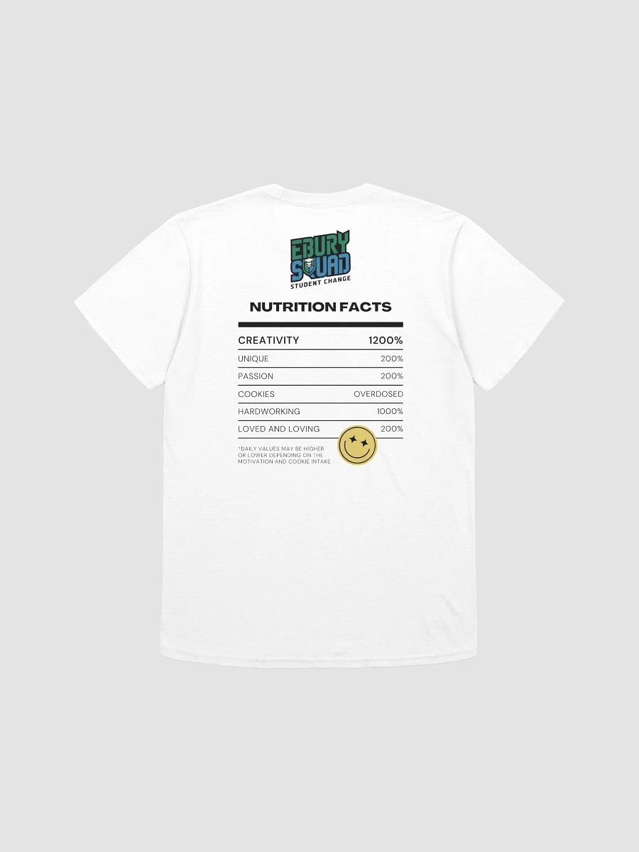 Ebury Squad Nutrition Facts T-Shirt - WHITE product image (2)