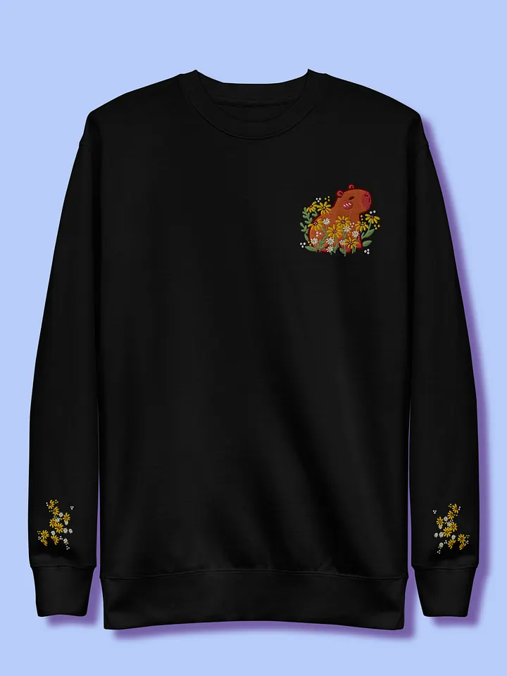 Whimsical Capybara Daisy Sweatshirt product image (1)