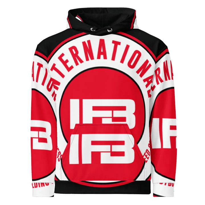 IFBNewsfeed.Org's All-Over Print Recycled Unisex Hoodie product image (1)