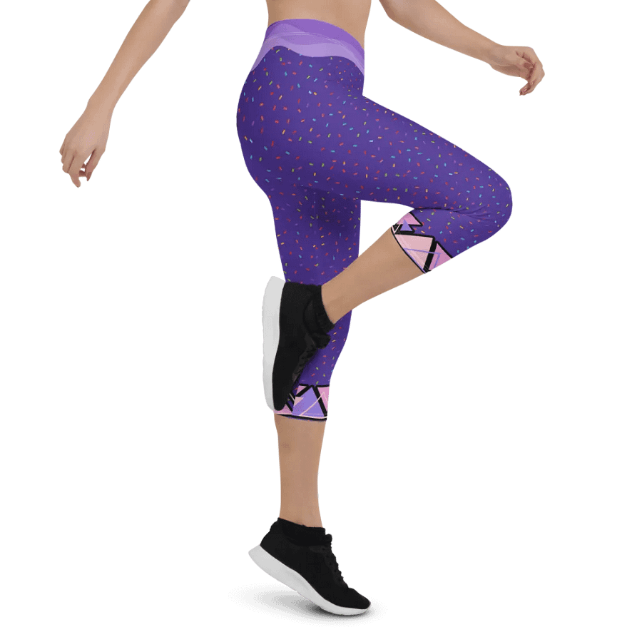 Purple Confetti Dreams Capri Leggings product image (4)