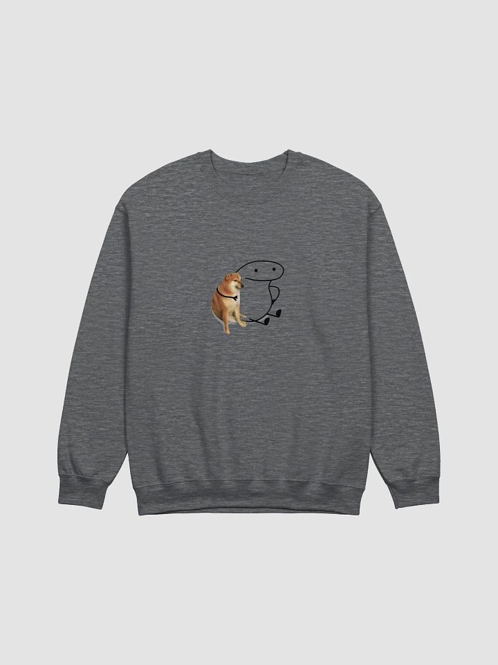 Doge and Minimalist Drawn Meme Hug Crewneck Sweatshirt product image (2)