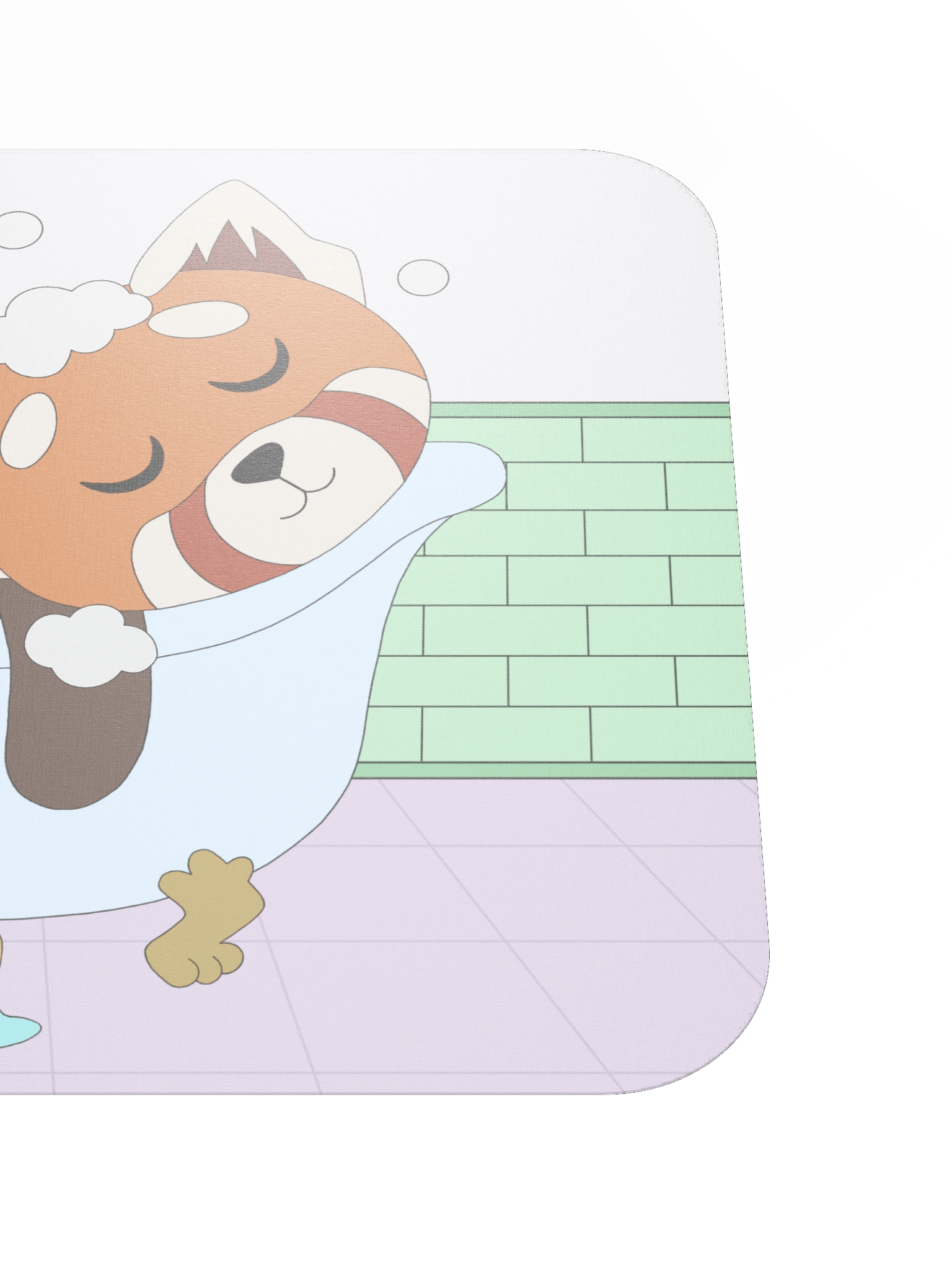Red Panda Tub Time Mousepad product image (5)