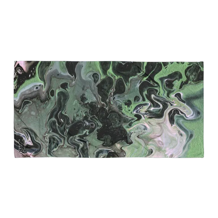 Metallic Green Fluid Acrylic Towel product image (1)