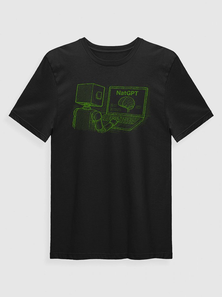 NatGPT: Check important info shirt - Black Tee product image (1)