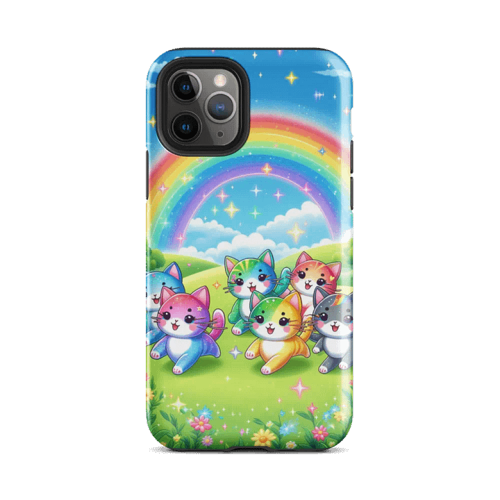 Whimsical Cats Rainbow Tough Case product image (25)