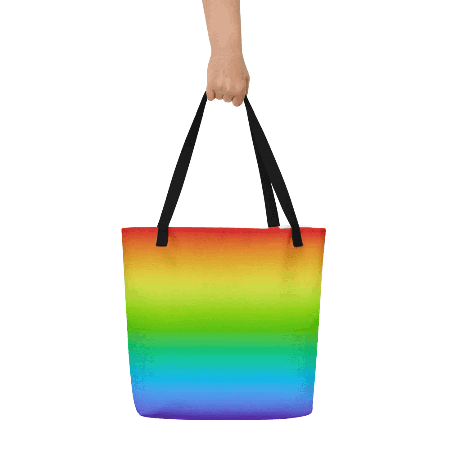Rainbow Large Tote Bag with Pocket product image (6)