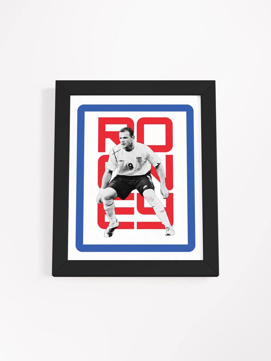 Wayne Rooney BW England Name Art Framed Print product image (3)