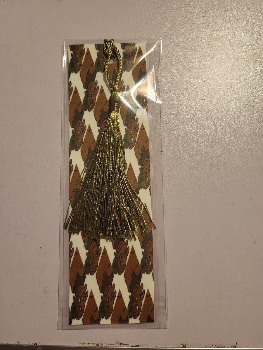 Bulldog Pattern Laminated Bookmark with Tassel product image (2)