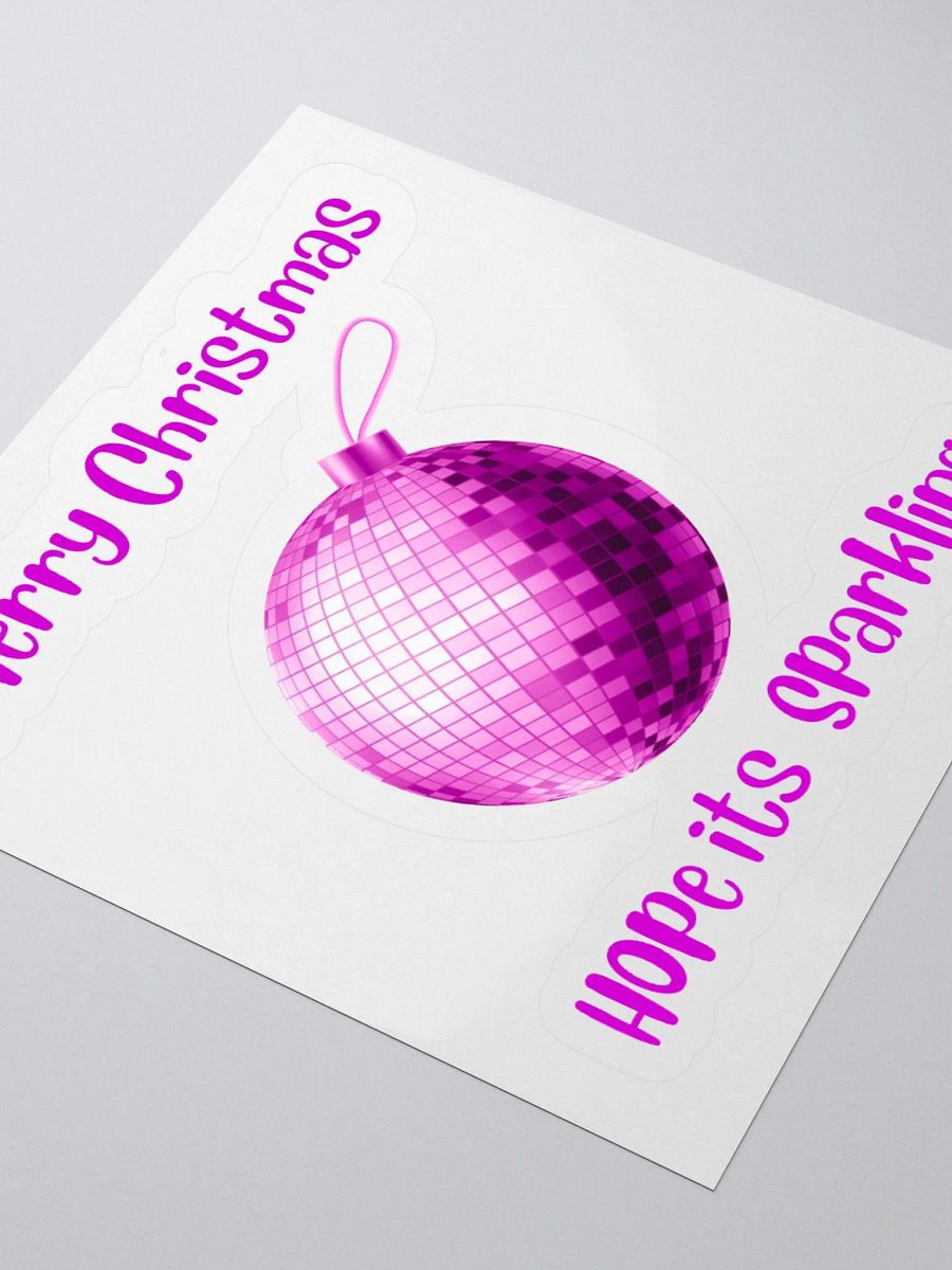 Sparkling Christmas Mirrorball Sticker - Pink product image (7)