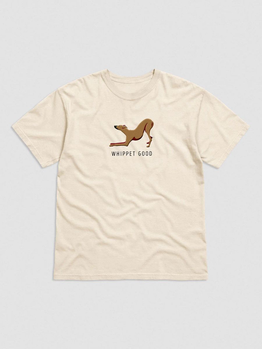Whippet Good T-Shirt(Embroidered) of a Whippet(Tan) product image (4)