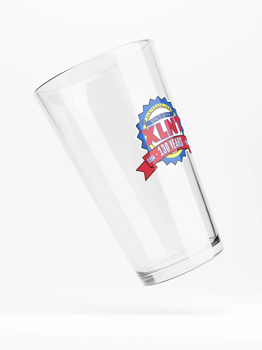 XLNT Foods 130th Anniversary Logo Shaker Pint Glass product image (3)