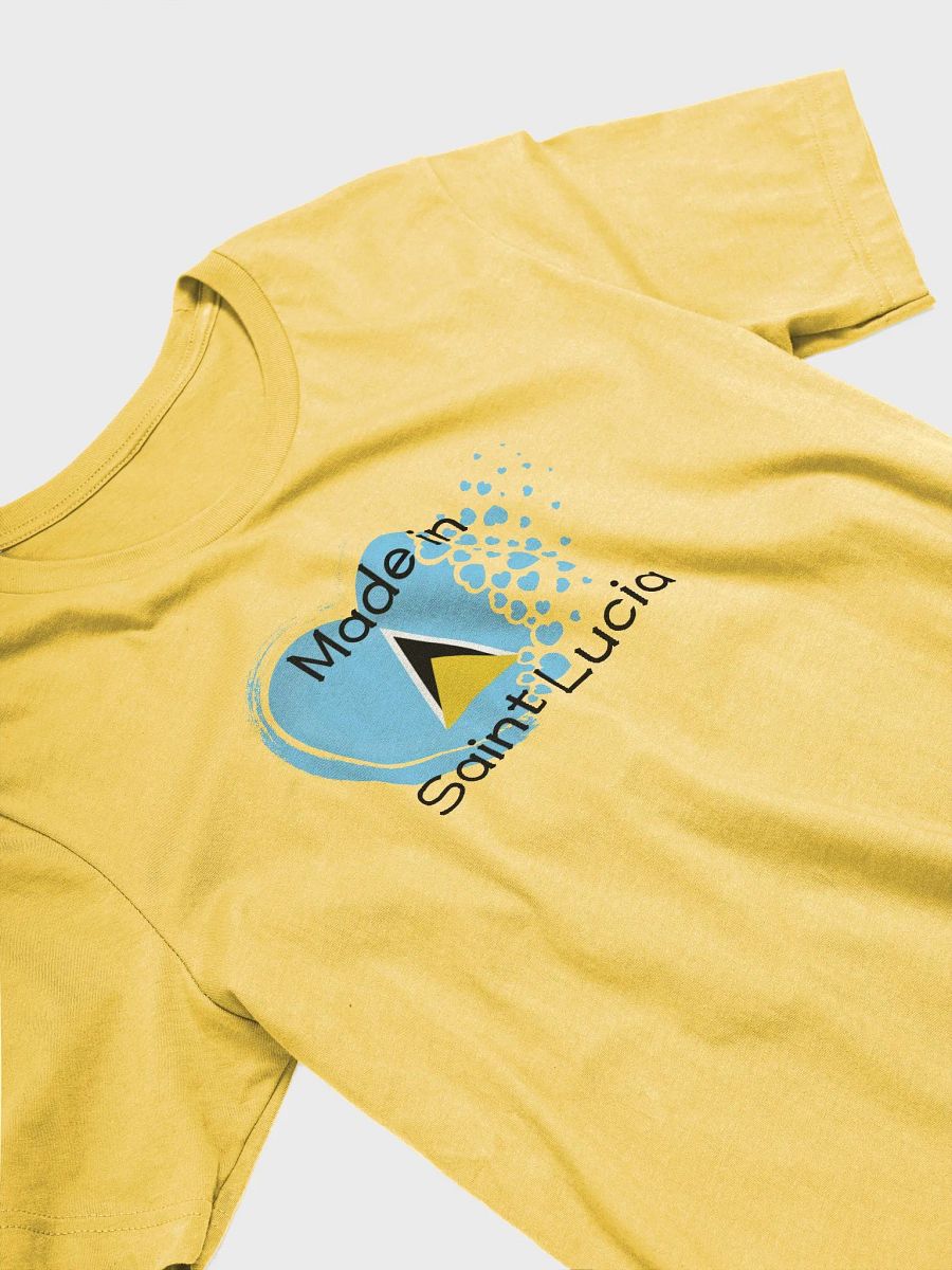 Made in Saint Lucia Pixel Heart Distress T-Shirt product image (84)