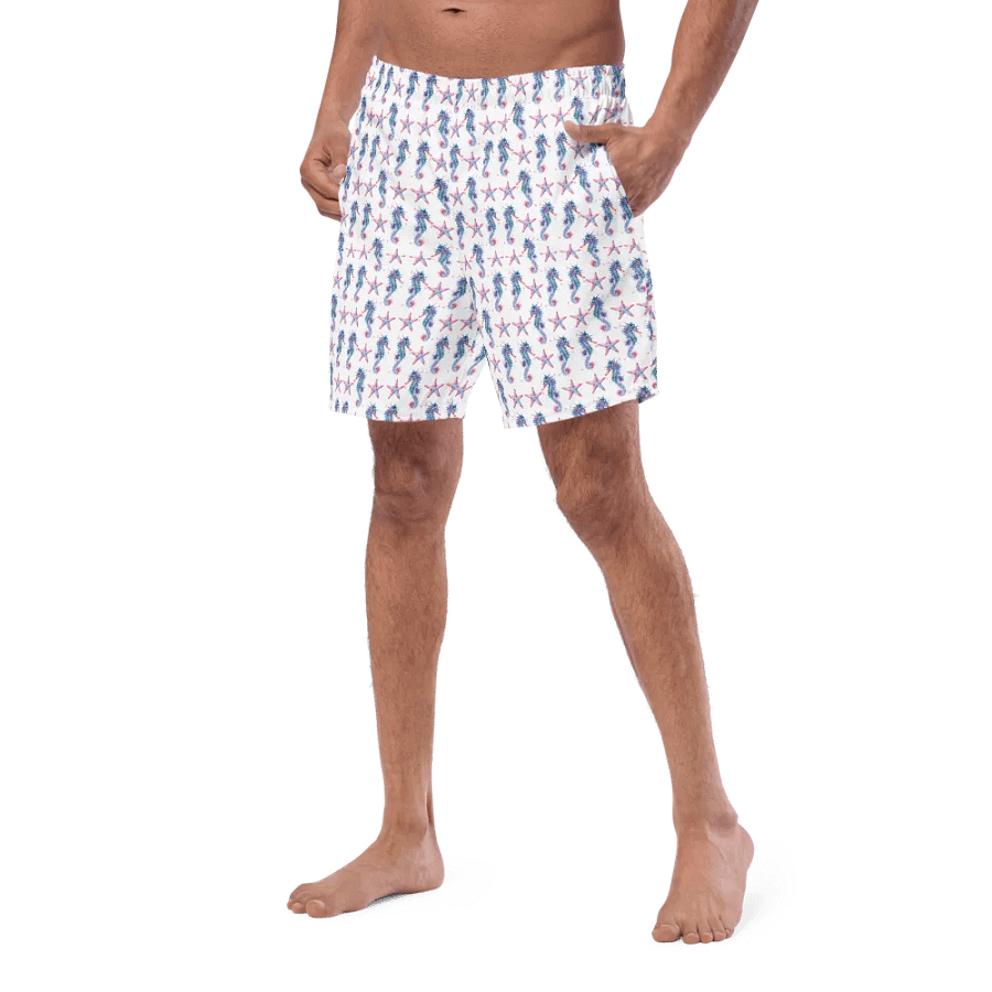 Seahorse And Starfish Swim Trunks product image (8)