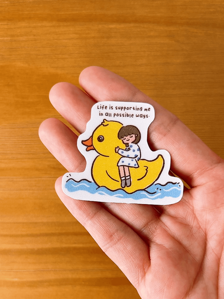 Life is supporting me | Positivity Glitter Sticker product image (2)