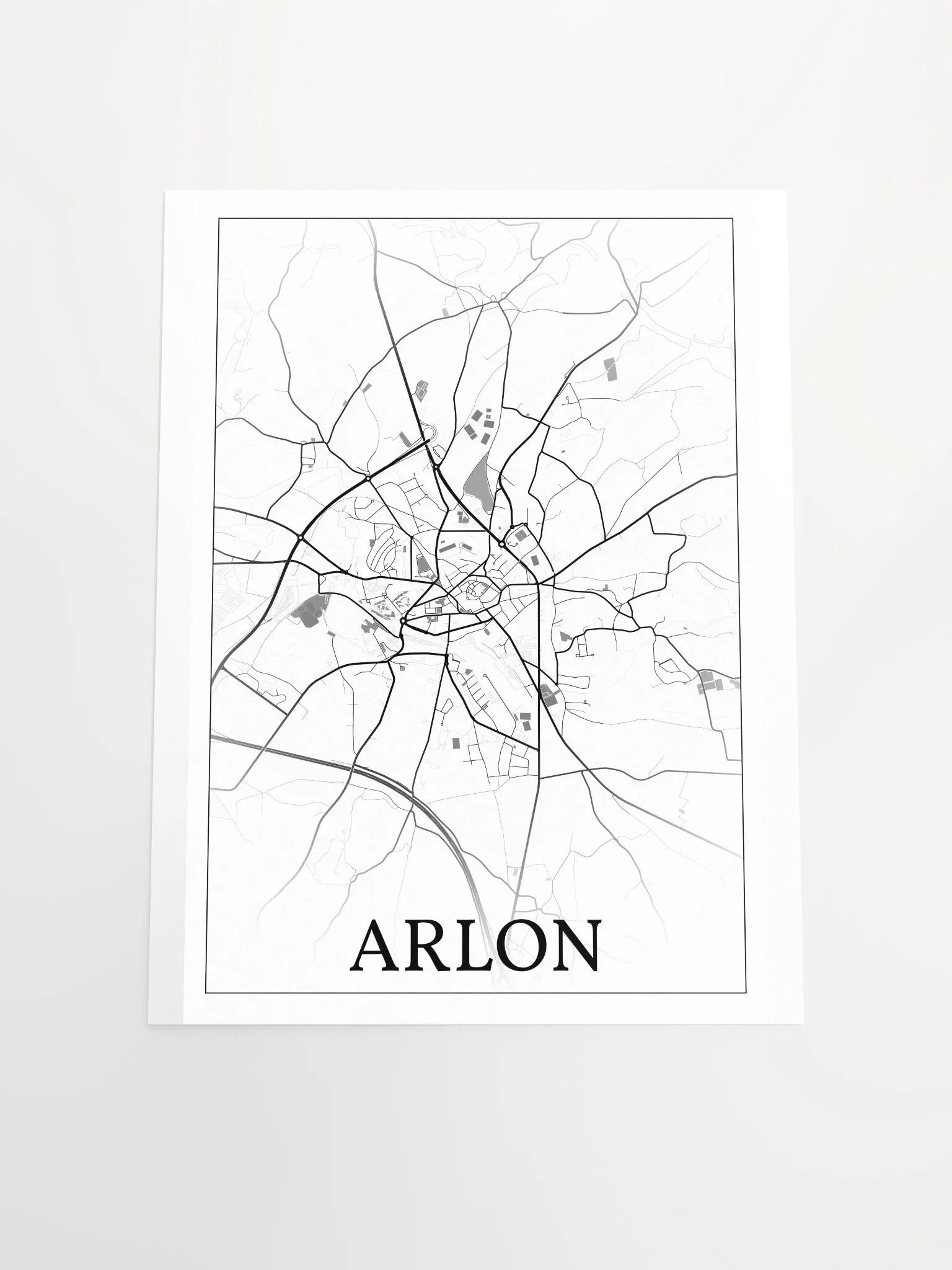 Arlon, Belgium, city map print product image (17)