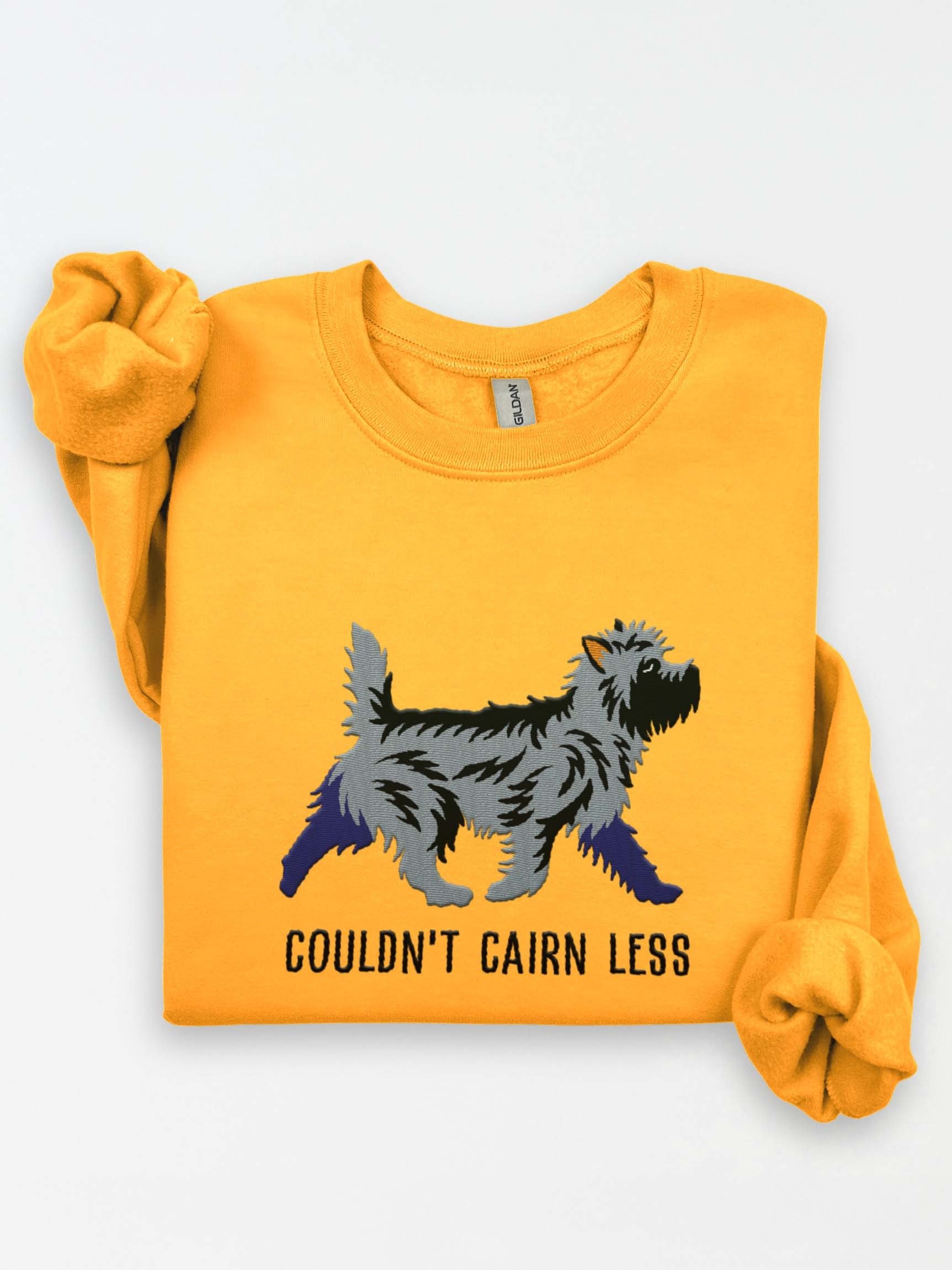 Couldn't Cairn Less Sweatshirt (Embroidered) of a Cairn Terrier(Gray Brindle) product image (1)