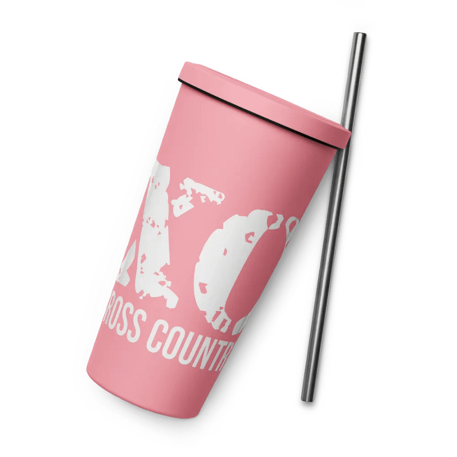 Cross Country Distressed Logo Straw Tumbler product image (132)