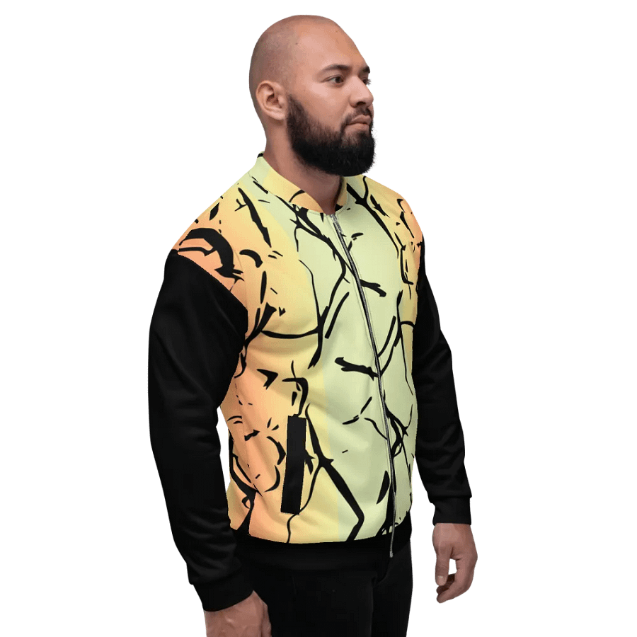 All-over Print Bomber Jacket by Sublicolor 144 /Lime- Orange/Enigma product image (1)