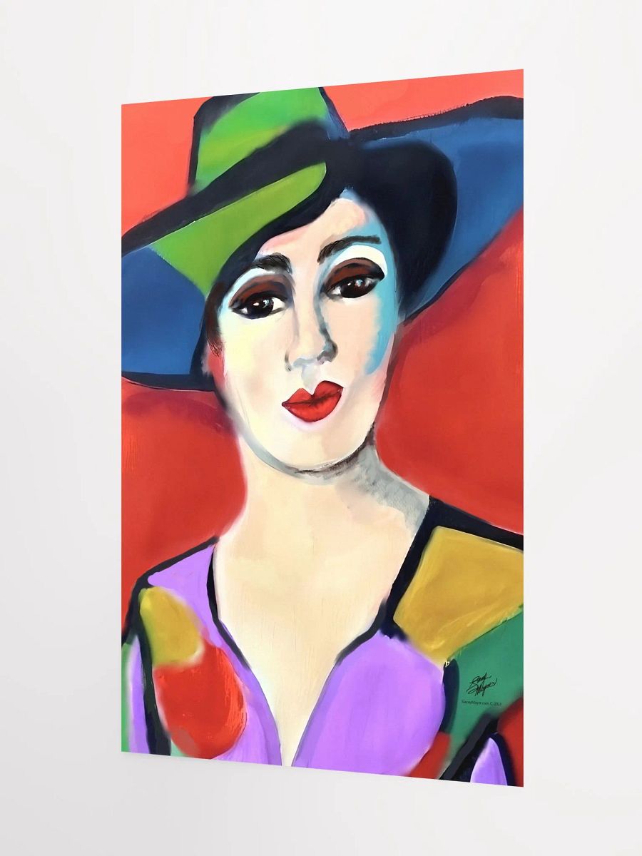 Donna with Hat Matt Paper Poster product image (3)