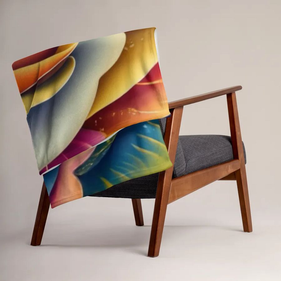 Exotic Surrealistic Rose Throw Blanket product image (5)