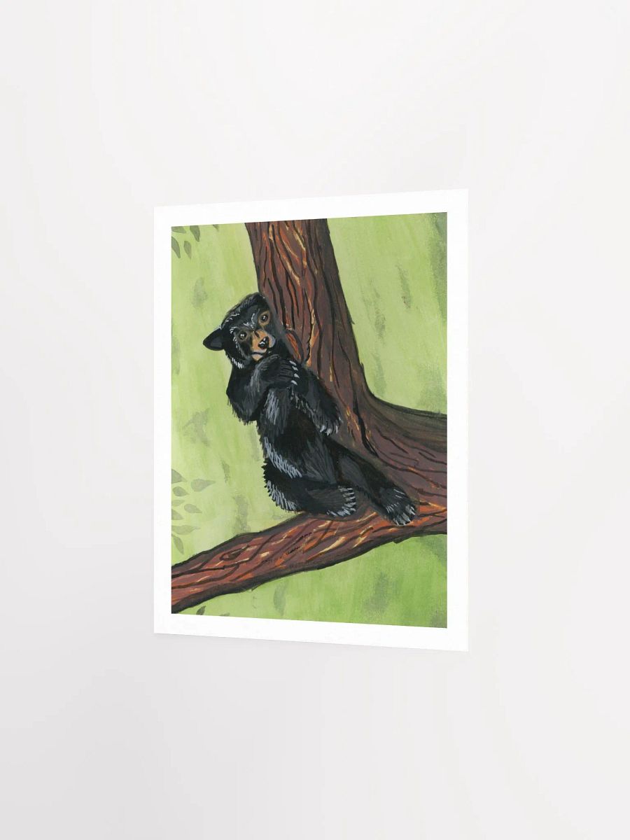 Black Bear in a Tree - Gouache Painting Print (PRINT ONLY) product image (3)