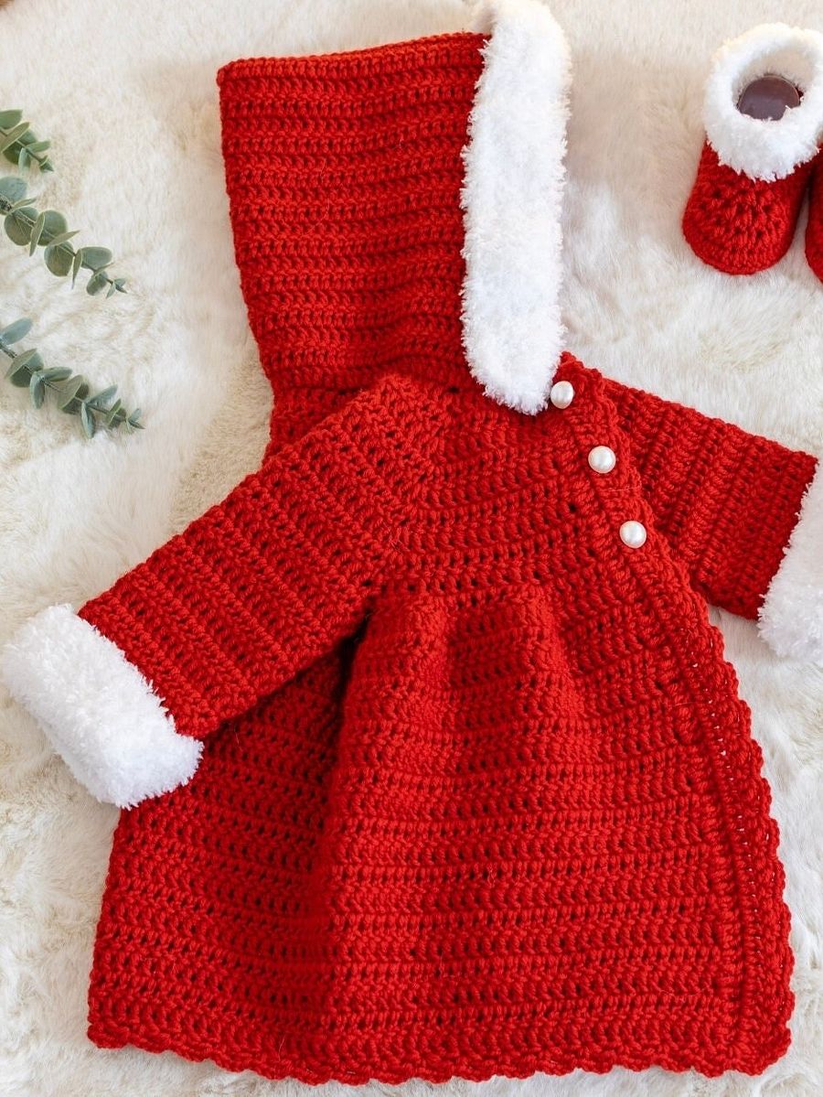 Crochet Pattern: Easy Baby Coat (with Hood) product image (5)