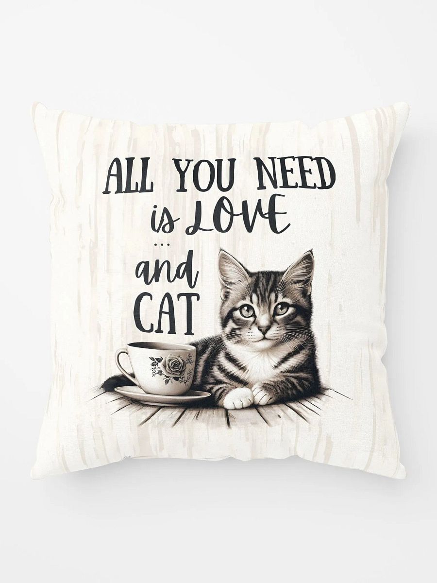 Love & Cat Pillow product image (1)
