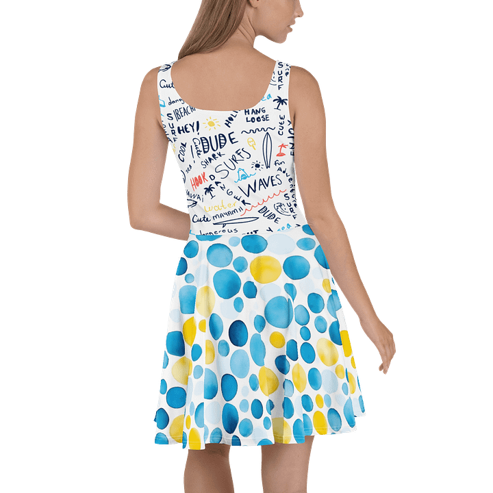 Surf Vibes Polka Dot Beach Dress – Lightweight Summer Swim Cover-Up product image (2)