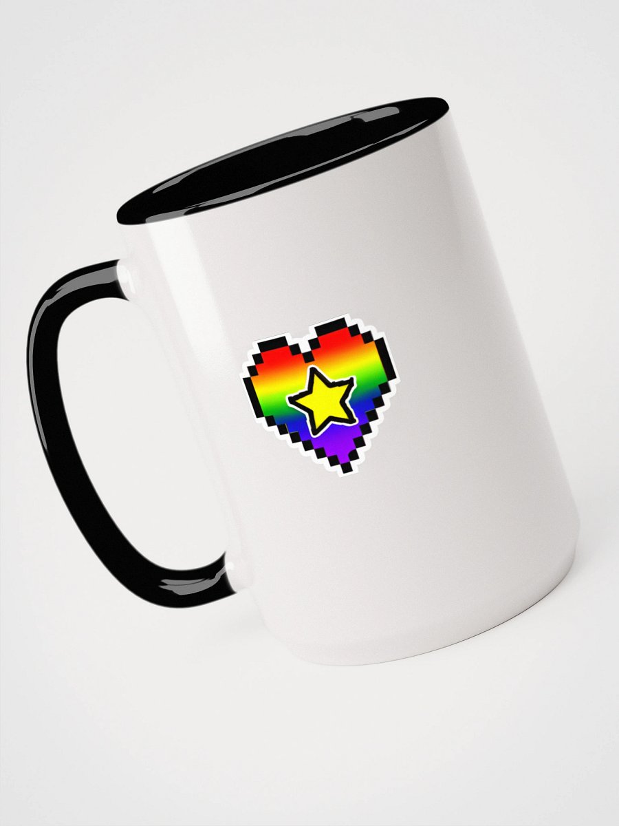 Rainbow Star Pixel Heart Ceramic Mug 15oz product image (12)